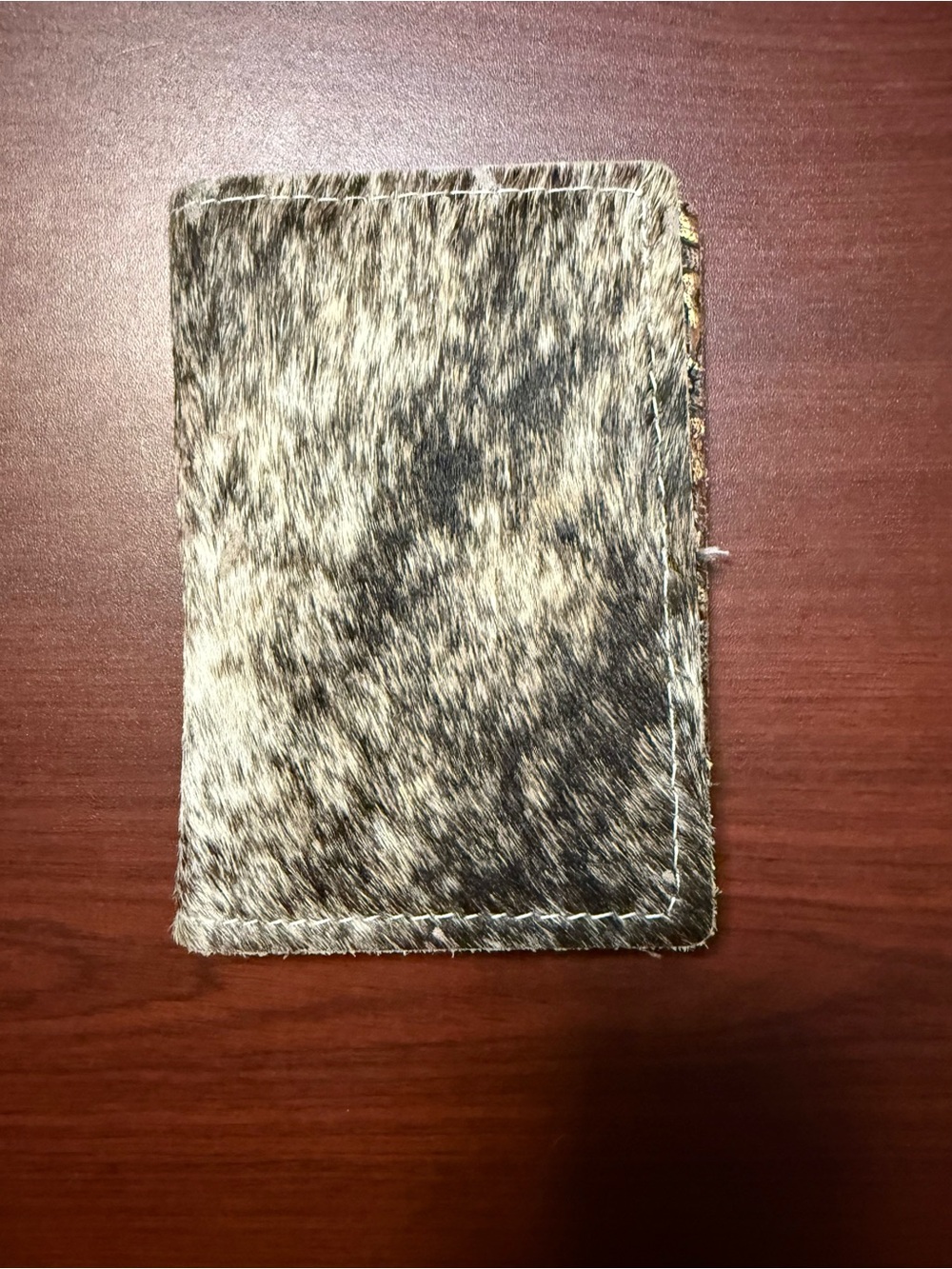 Speckled Cowhide Passport Holder - Brown
